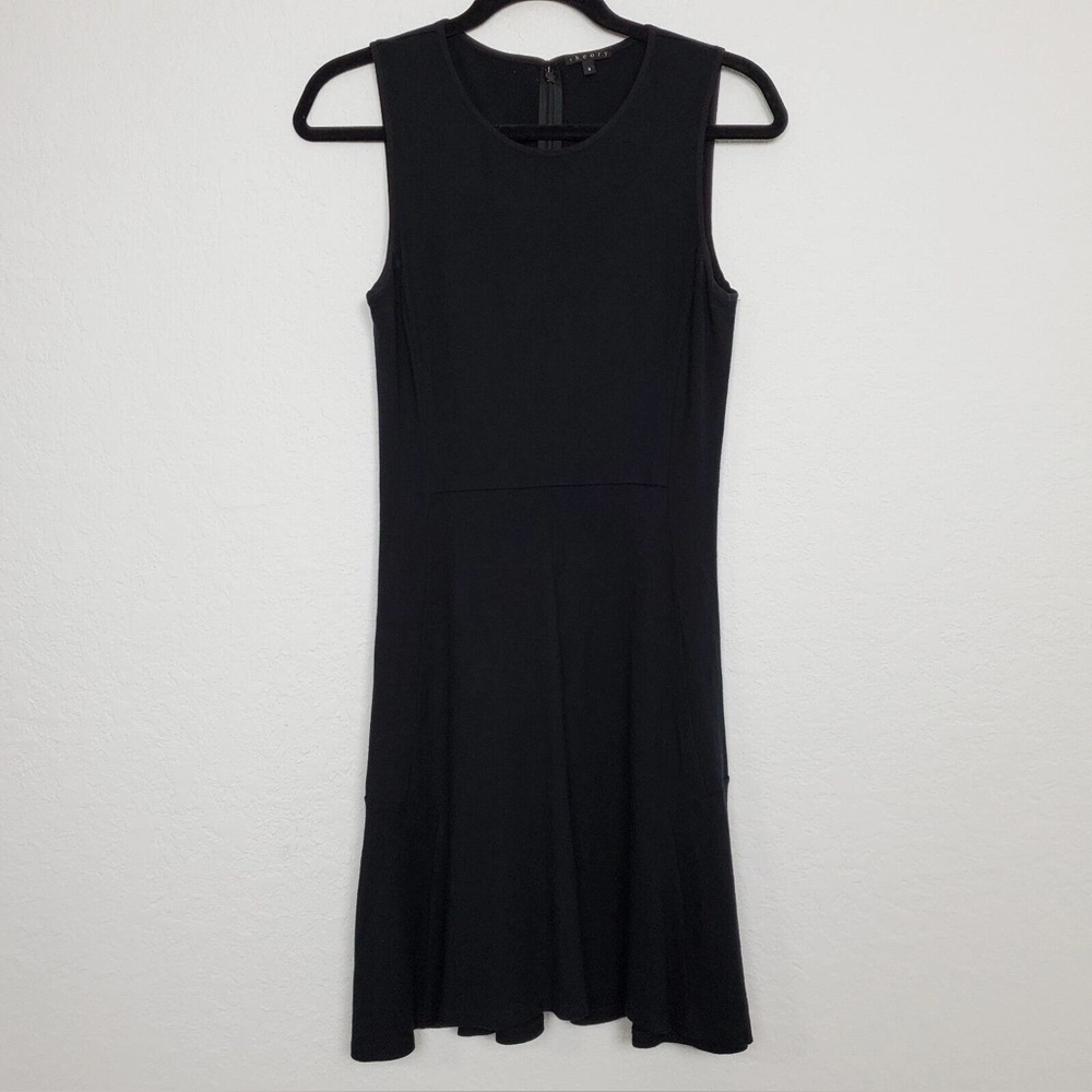 Theory Black Sleeveless Sheath Mini Dress